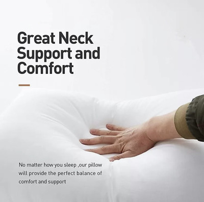 Fleming's Microfibre Solid Sleeping Pillow Pack of 1(White)