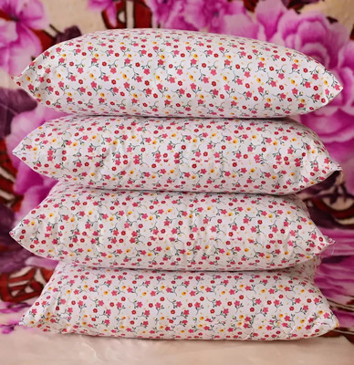 vraanc LUXURY Polyester Fibre Abstract Sleeping Pillow Pack of 4(PRINT)