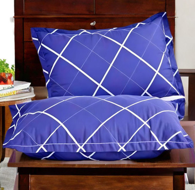 Urmila Creation Microfibre Sleeping Pillow Pack of 2 Solid LUXURY(Blue)