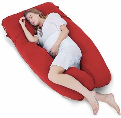 Hundur Store Microfibre Solid Pregnancy Pillow Pack of 1(Red)