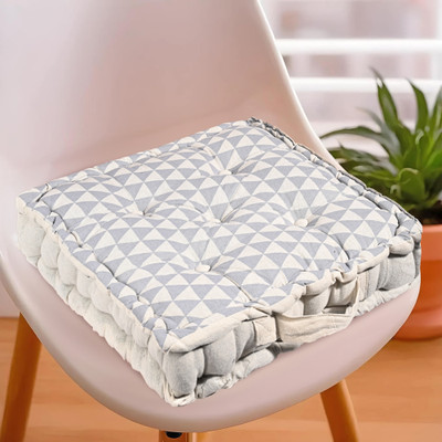 KUBER INDUSTRIES Microfibre Abstract Chair Pad Pack of 1(Grey)