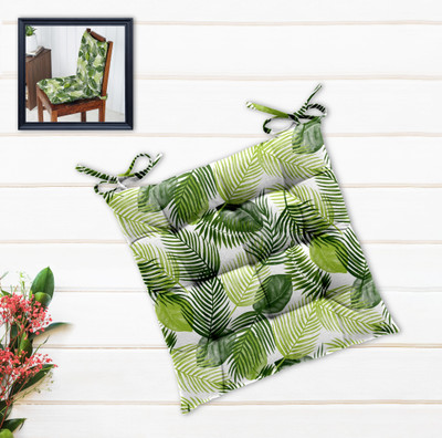 OASIS Cotton Chair Pad Pack of 1 Nature(Green)