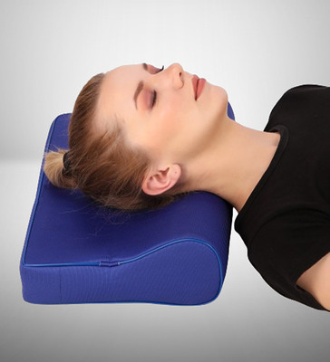 VN CARE Memory Foam Solid Orthopaedic Pillow Pack of 1(Blue)