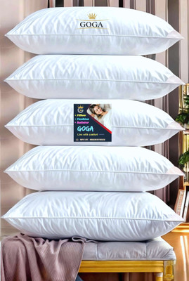 Tecsun LUXURY Cotton Solid Sleeping Pillow Pack of 5(White)