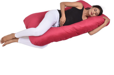 KESHAVE PHARMA Ball Fibre Solid Pregnancy Pillow Pack of 1(Maroon)