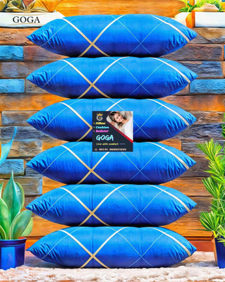 Jaipurlinen Cotton Sleeping Pillow Pack of 6 Solid LUXURY(White)