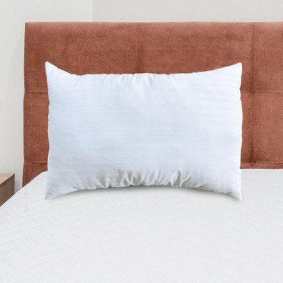 SUENO Comfortable Microfibre Stripes Sleeping Pillow Pack of 1(White)