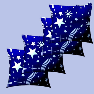 SOFT SNOOZE Microfibre Toons & Characters Cushion Pack of 4(Blue)