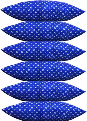 GOGA LUXURY Polyester Fibre Abstract Sleeping Pillow Pack of 6(Blue)