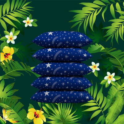 CATHROL Polyester Fibre Sleeping Pillow Pack of 5 Abstract 5 Pillows(Blue)