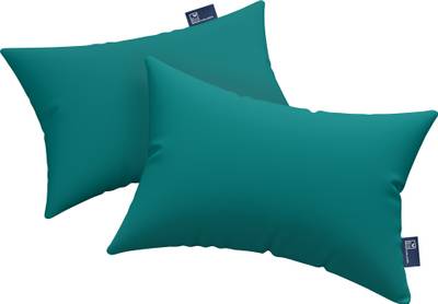 THE WOOD WHITE INDIA Microfiber Soft Pillow Set of 2. 16 x 24 Inches or 41 x 61 cm. Teal Pillows Microfibre Solid Sleeping Pillow Pack of 2