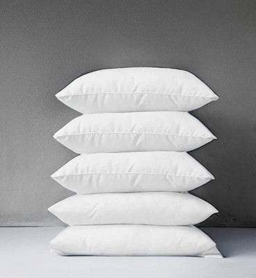 CATHROL Cotton Sleeping Pillow Pack of 5 Solid 5 Pillows(White)