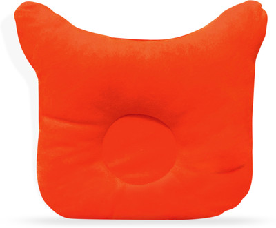 Little Buzz Polyester Fibre Solid Baby Pillow Pack of 1(Orange)
