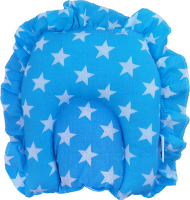 Honey Boo Mustard Seeds Solid Baby Pillow Pack of 1(Blue)