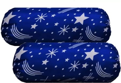 SANJU BROTHER Combo Set Bolster 2 Microfibre Solid Bolster Pack of 2(Printed)