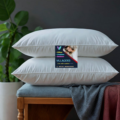 NKSNIMYSTORE LUXURY Microfibre Abstract Sleeping Pillow Pack of 2(White)