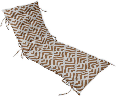 Vargottam Polyester Fibre Geometric Chair Pad Pack of 1(Tawny Brown)