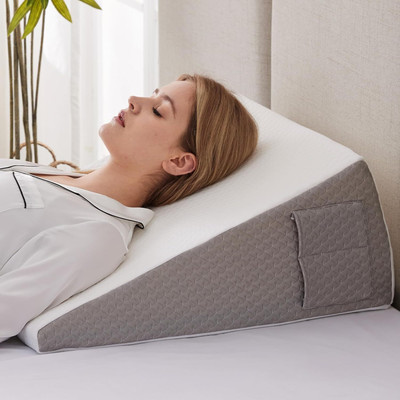 araami Memory Foam Solid Orthopaedic Pillow Pack of 1(White, Grey)