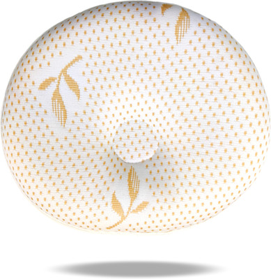 TENACT Head Shaping Memory Foam Floral Baby Pillow Pack of 1(Beige)