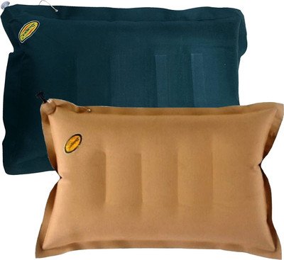 DUCKBACK Air Sleeping Pillow Pack of 2 Solid Pillow(KHAKI GREEN)