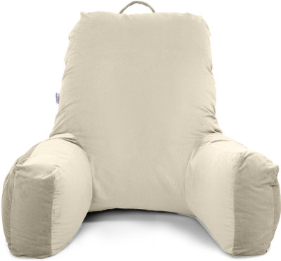 MY ARMOR Bear Reading Pillow/Bed Rest with Support Arms & Back Support for working in Bed Microfibre Solid Body Pillow Pack of 1(Cream)