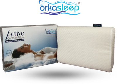 OrkaSleep Memory Foam Nature Sleeping Pillow Pack of 1(Off white)