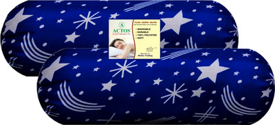 ACTOS Microfibre Nature Bolster Pack of 2(Blue)