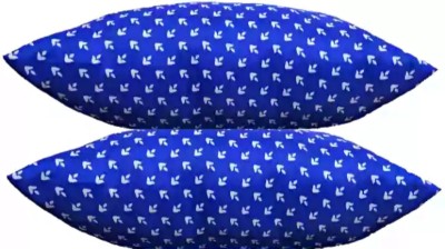 GOGA LUXURY Polyester Fibre Abstract Sleeping Pillow Pack of 2(Blue)