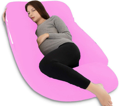 THUKRAN Microfibre Solid Pregnancy Pillow Pack of 1(Pink)