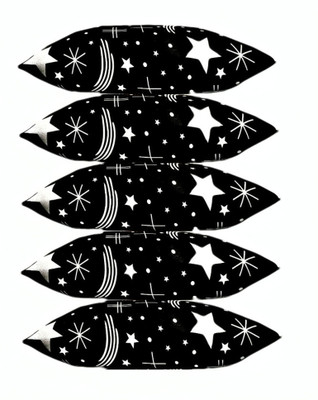 vraanc Luxury Polyester Fibre Abstract Sleeping Pillow Pack of 5(Black)