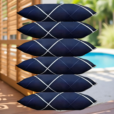 CIEZAR Microfibre Sleeping Pillow Pack of 6 Solid(Blue)