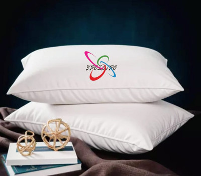 YPOLOIPO Polyester Fibre Sleeping Pillow Pack of 2 Solid LUXURY(White)