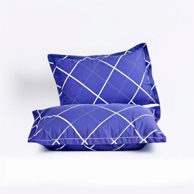 kuihome luxury Microfibre Abstract Sleeping Pillow Pack of 2(Blue)