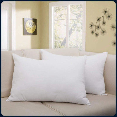 RACCOON Microfibre Solid Sleeping Pillow Pack of 2(White)