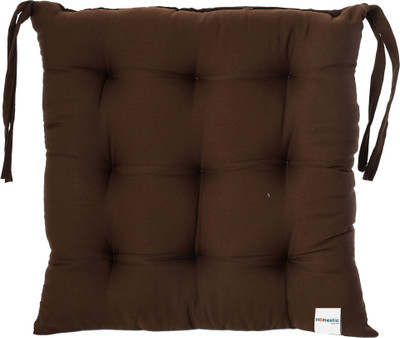 HOMESTIC by Kuber Industries Microfibre Solid Chair Pad Pack of 1(Brown)