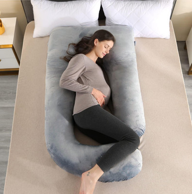 Emma ultra soft j shaped Memory Foam, Gel Solid Orthopaedic Pillow Pack of 1(Grey)