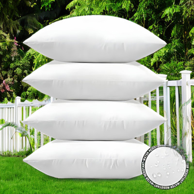 LIPONOS LUXURY Polyester Fibre Solid Sleeping Pillow Pack of 4(White)