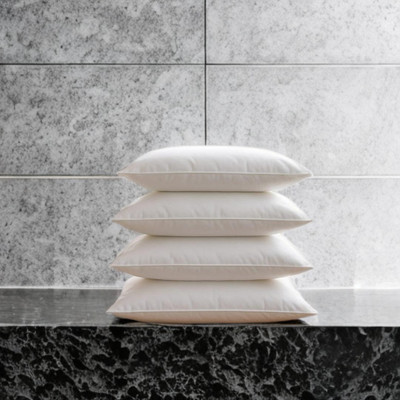 CATHROL Microfibre Sleeping Pillow Pack of 4 Solid(White)