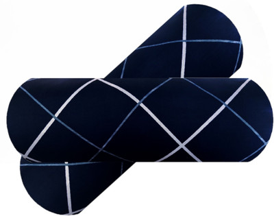Swikon star 2 Bolster Microfibre Geometric Bolster Pack of 2(Blue)