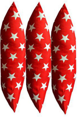 brightjex Microfibre Solid Sleeping Pillow Pack of 3(Red Star)