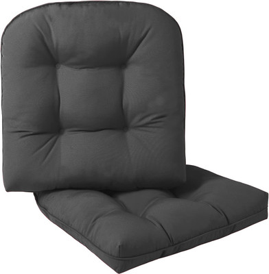 Mom's Moon Square Chair Pad/Cushion for Office Size 16 x 16 Inch Microfibre Solid Chair Pad Pack of 2(Grey)