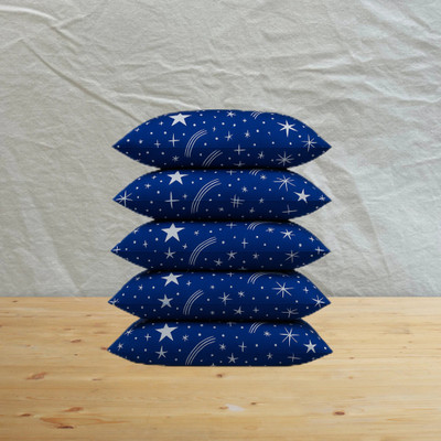 CATHROL Polyester Fibre Sleeping Pillow Pack of 5 Abstract 5 Pillows(Blue)