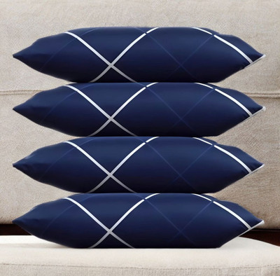 Urmila Creation Microfibre Sleeping Pillow Pack of 4 Solid LUXURY(Blue)