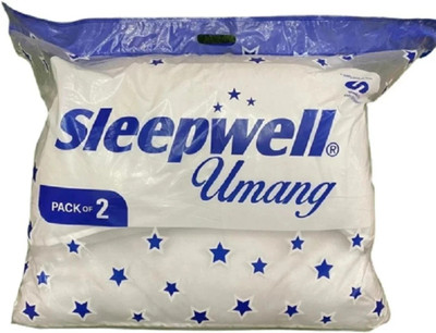Sleepwell Microfibre Solid Sleeping Pillow Pack of 1(White)