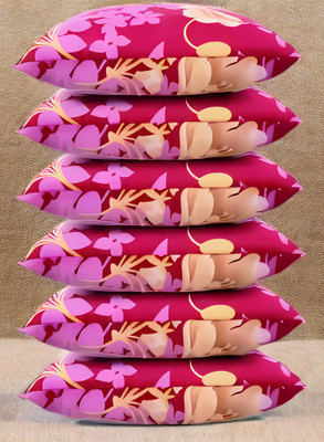 GUNVAR INDIA PRIVATE LIMITED LUXURY Microfibre Solid Sleeping Pillow Pack of 6(Pink)