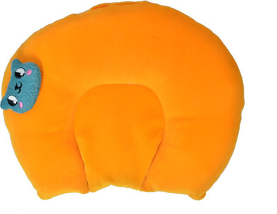 Omsurajiya Mustard Seeds Baby Pillow Pack of 1 Animals BABY SEED PILLOW, Pillow for Newborn Baby-Round Head Shaping Pillow, 0-12 Months(Orange)