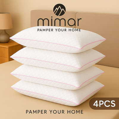 mimar homes Microfibre Sleeping Pillow Pack of 4 Abstract(black and white)