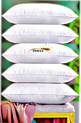 TWIROX LUXURY Microfibre Abstract Sleeping Pillow Pack of 5(White)