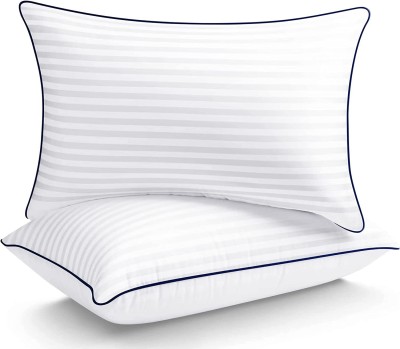 PUMPUM Polyester Fibre Solid Sleeping Pillow Pack of 2(White)