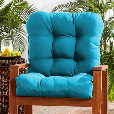 aeTHEric Microfibre Solid Chair Pad Pack of 2(Light Blue)